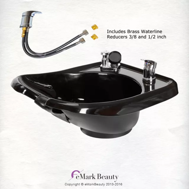 Shampoo Bowl Wall mounted Backwash ABS Plastic Salon Spa Equipment TLC-B13