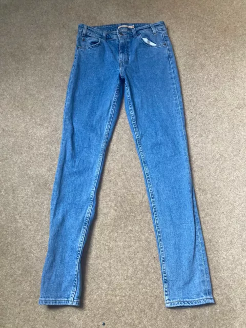 Fab LEVI'S 721 Vintage High Rise Jeans Blue Denim Slim Skinny Womens W25 x L30