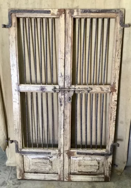 Antique Architectural Salvaged Wood & Iron Doors. Wine Cellar Doors