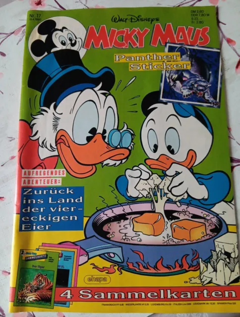 Micky Maus Heft Nr. 17 von 1990 mit Beilage