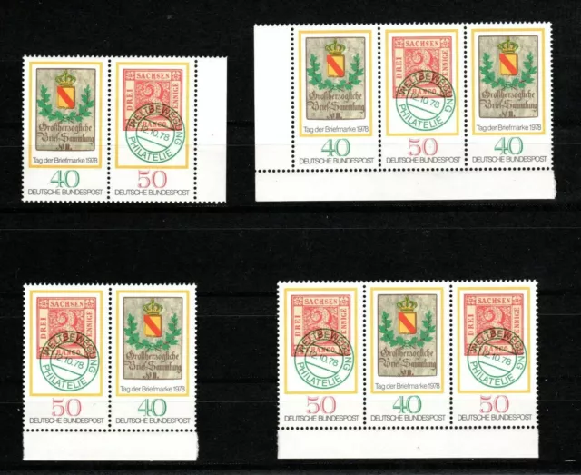 Bund Zusammendrucke komplett Postfrisch Mi. Nr. 980, 981 Tag der Briefmarke