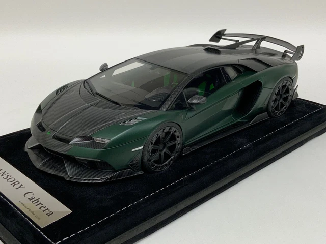 1/18 T&P Lamborghini Aventador Liberty Walk 3.0 – Noir Mat Sur Base Carbone – #01