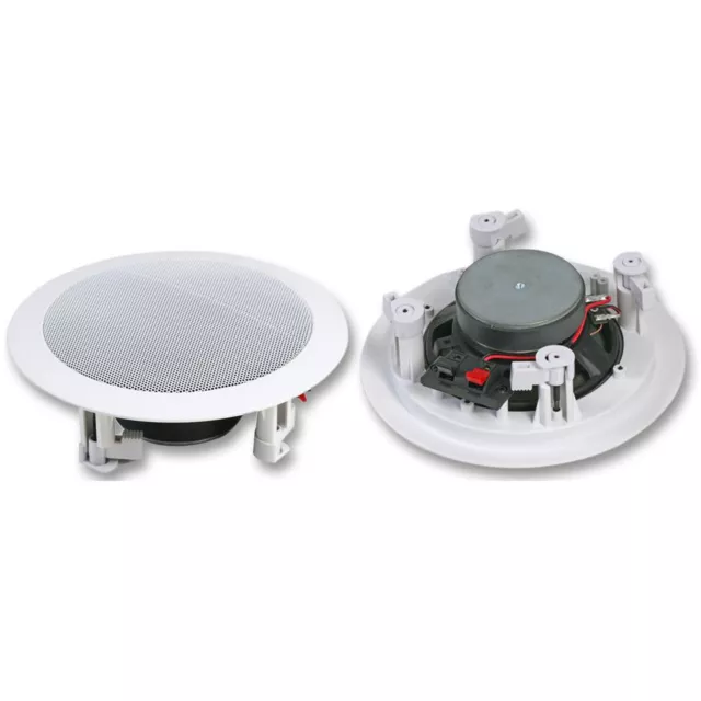 5.25" 20W RMS 8 Ohm Ceiling Wall Mount Slim Profile Flush Speaker Sound System