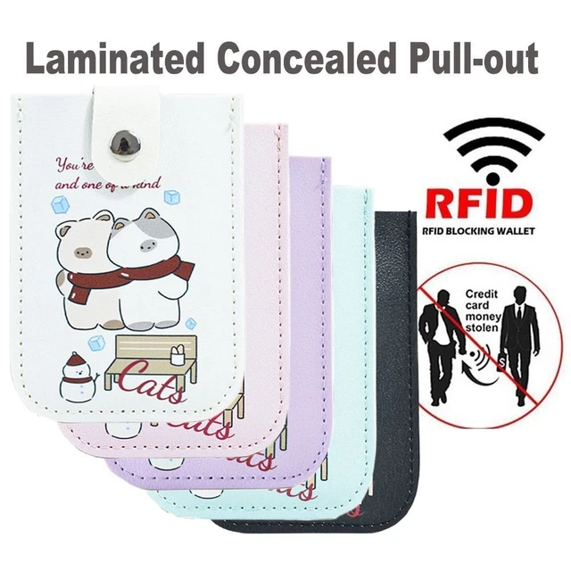 RFID BLOCKING ID Card Holder Pullout Type Business Card Case Men £4.20