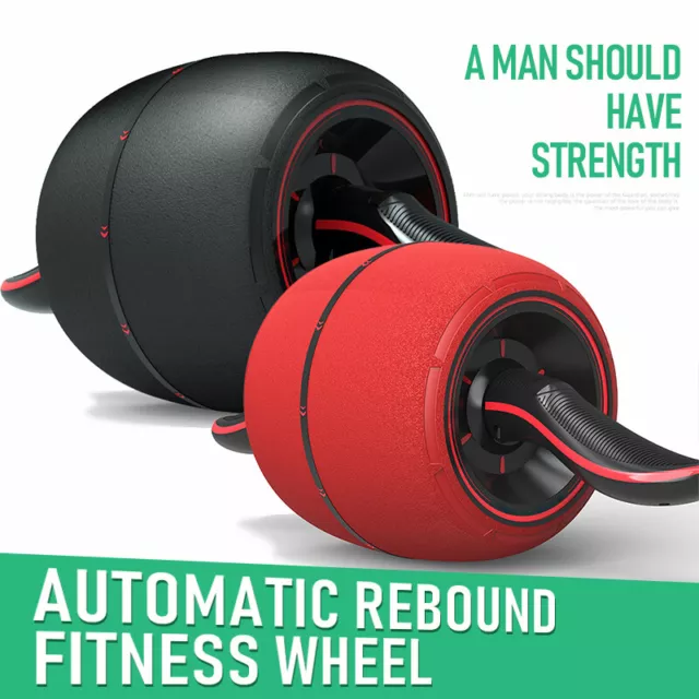 AB Abdominal Roller Body Muscle Workout Exercise Machine Home Gym Fitness Wheel