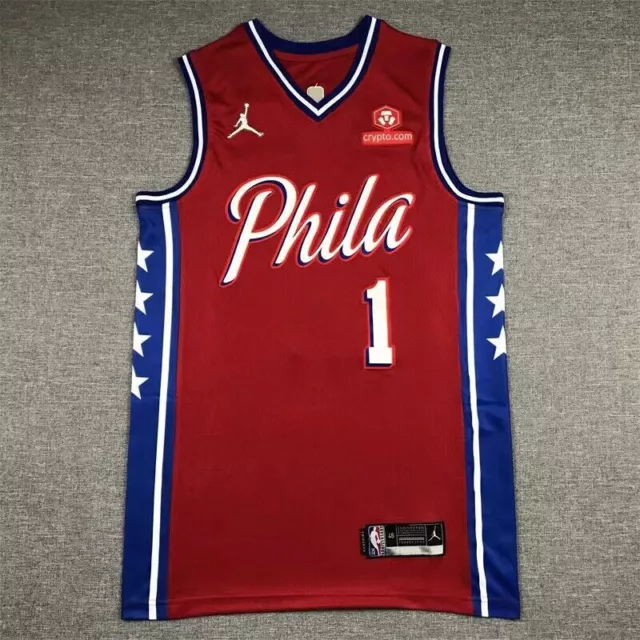 Classic Edition Philadelphia 76ers #1 James Harden Basketball Trikot Rot S-XXL