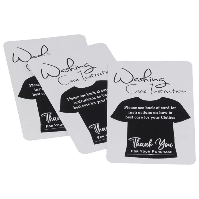 T-Shirt Instruction Instructions Small For Packaging Care Cards Business