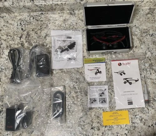 Surgitel Oakley Flak Loupe With LED Head Light System In Great Condition
