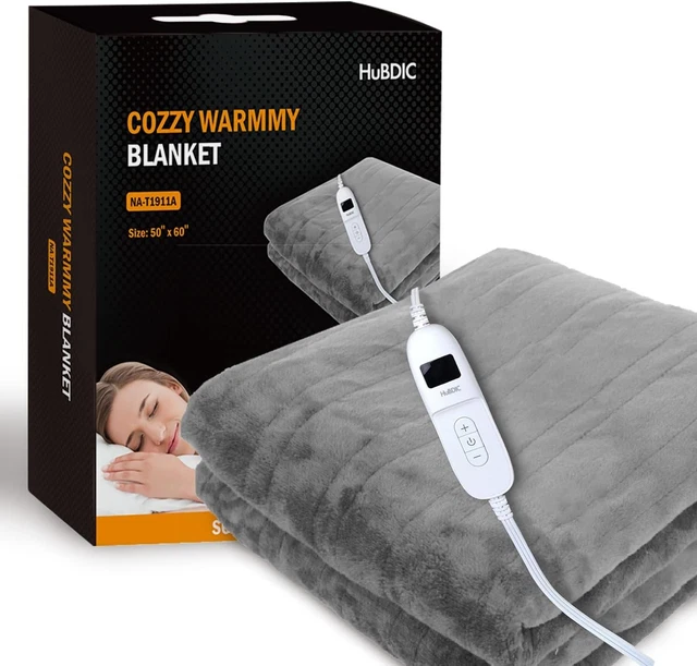 Hubilife Heating Blanket Electric Throw, 50"X60", Warming Heated Fast Heating So