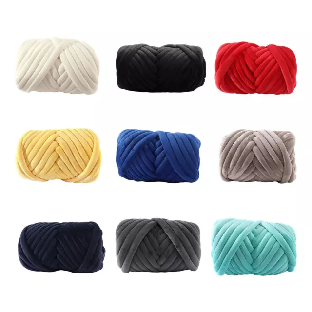 0.5kg Velvet Bulky Chunky Yarn Arm Knitting Crochet Comfortable Washable  DIY Soft Tube Giant Yarn for Throw Blanket Pillow Sweaters Scarf , Light  Gray