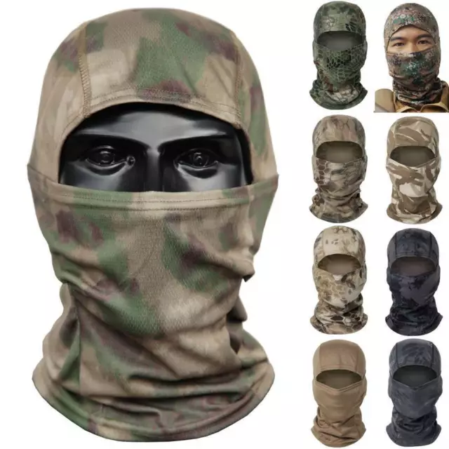 MILITARY TACTICAL CAMO Hat Shooting Balaclava Airsoft Combat Army Full ...