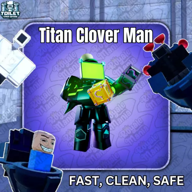🚽 ROBLOX - Titan Clover Man in Toilet Tower Defense (TTD) | CHEAPEST 🚽