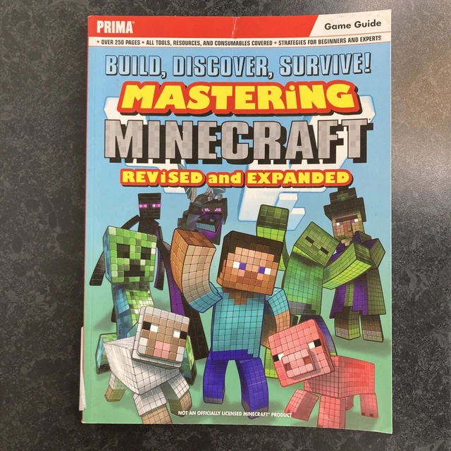 Mastering Minecraft Prima Revised Expanded Strategy Game Guide PlayStation Xbox!