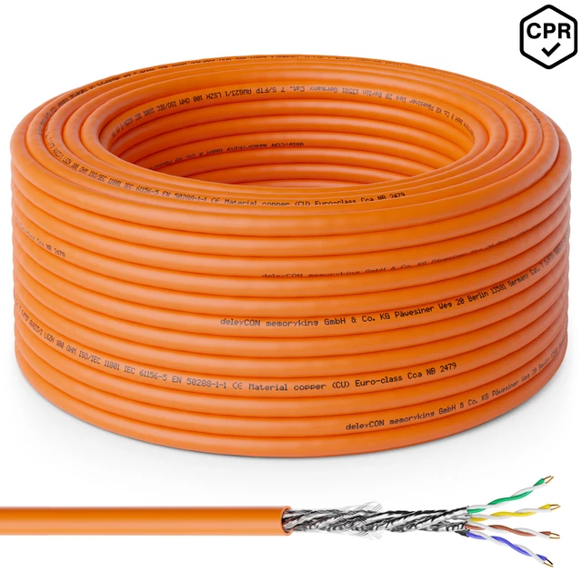 10m CAT 7 Verlegekabel S/FTP Netzwerkkabel LAN Netzwerk Kabel 10Gbit 1000MHz