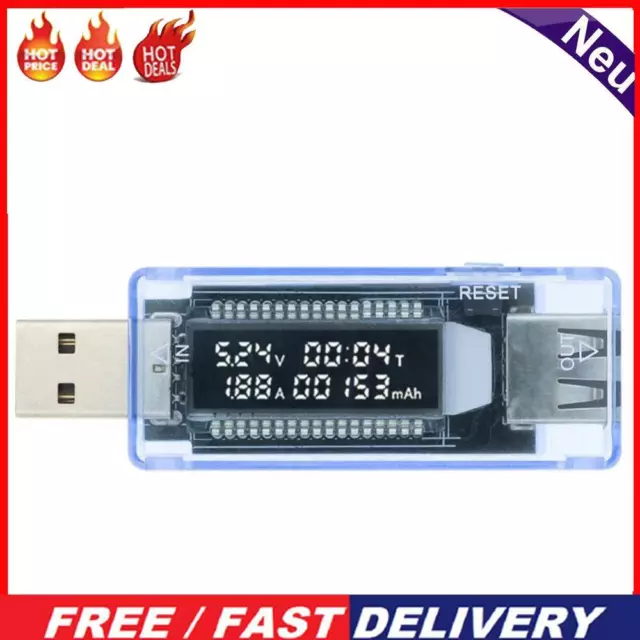 Digital USB Current Voltage Tester Phone Charger Capacity Power Detector