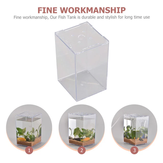 Desktop Fish Tank Betta Fish Tank Turtle Aquarium Accessories Acrylic 3