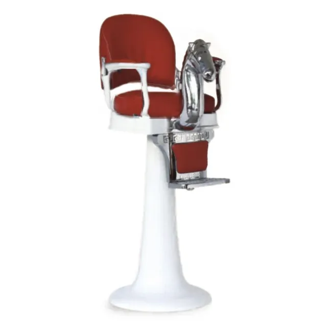 Hydraulic Kids Childs Salon Barber Styling Chair Red White Horse Seat Vintage