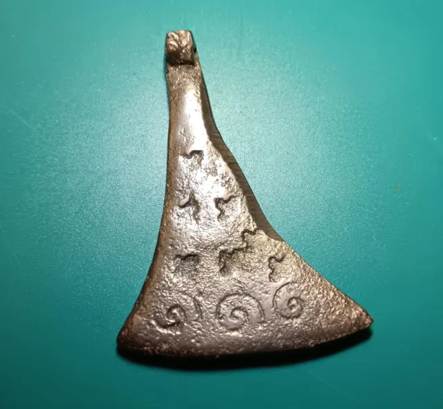 Rare Ancient Engraved Viking Amulet Pendant Antique Norse Nordic