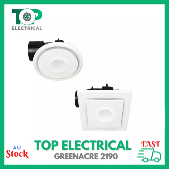 Bathroom Round & Square Duct Ventilation Ceiling Exhaust Fan  with 10W LED Light