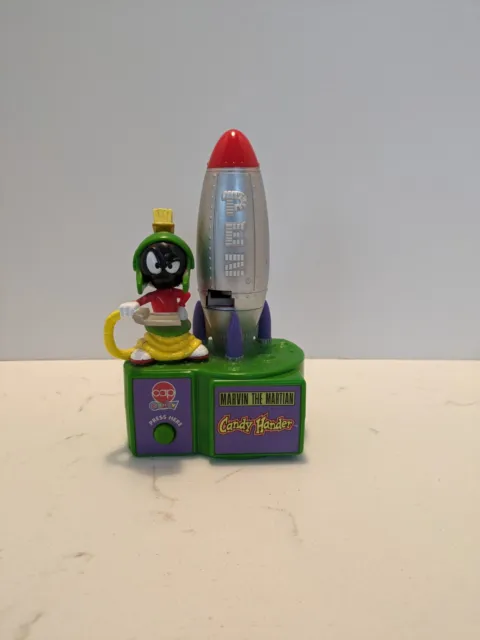 Vintage 1998 Marvin The Martian Candy Holder Pez Dispenser Looney Tunes Working