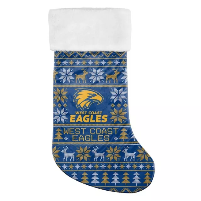 West Coast Eagles AFL Christmas Stocking Gift Bag Sock Xmas Hanging Ornament