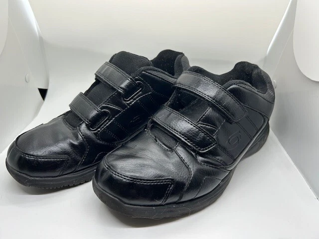 CROSS TREKKERS SNEAKER Shoes Mens 8.5 W Black Double Strap Comfort Non Mark Sole 35.99 PicClick