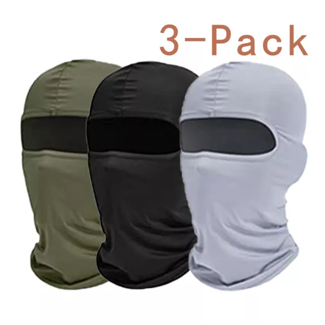3-Pack Balaclava Full Face Mask Cooling Neck Gaiter UV Protector Ski Sun Hood
