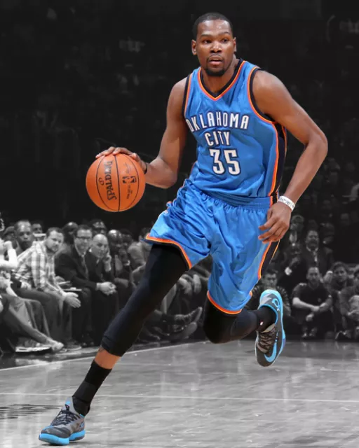 Oklahoma City Thunder KEVIN DURANT Glossy 8x10 Photo Spotlight Poster Print