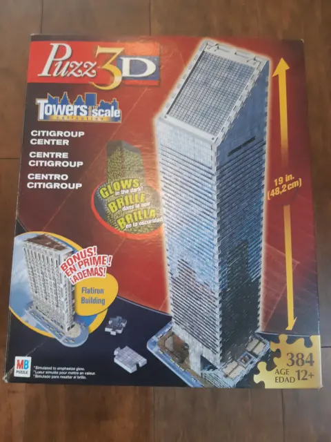 Wrebbit Puzz 3D Citigroup Center & Flatiron Bldg Towers to Scale Puzzle COMPLETE