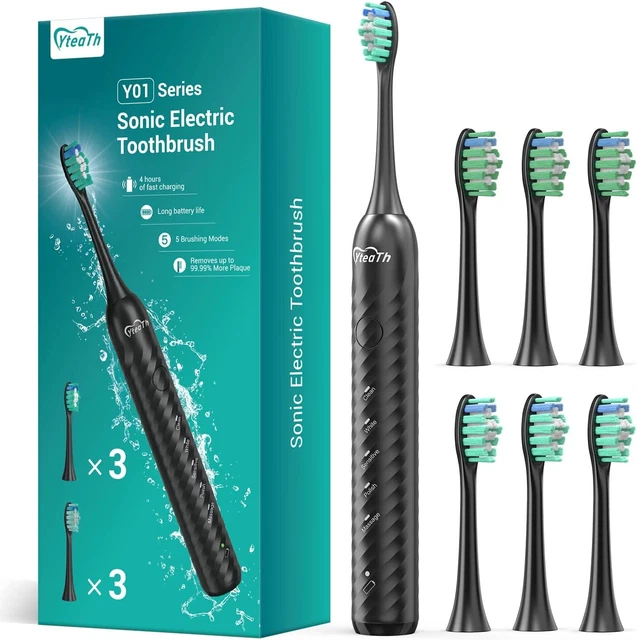 Cepillo De Dientes Eléctrico Base x6 Cepillo Recargable Temporizador 5