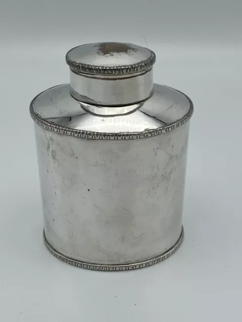 19th Century Silver Plated Tea Caddy Tea Canister