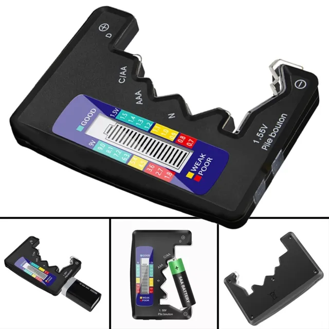Testeur de batterie portable pratique pour diverses batteries avec écran LCD