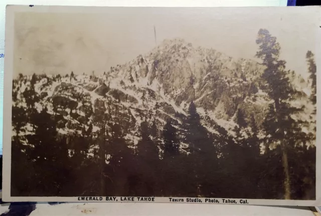 EMERALD BAY, LAKE TAHOE, CALIFORNIA, Photo Post Card, El Dorado County 1918-30