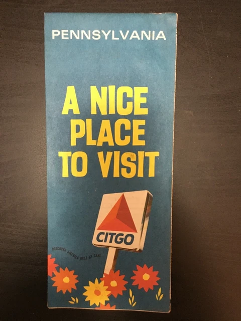 1970 CITGO Pennsylvania A Nice Place to Visit State Road Map