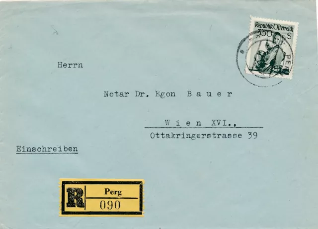 Trachten-Reco-Brief 1959 aus Perg (W14)