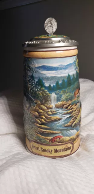 Vintage Budweiser Great Smokey Mountain Stein 1997 NIB!