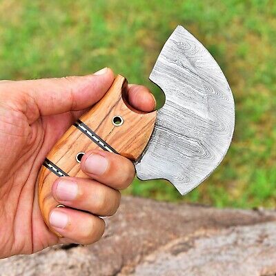Custom Handmade Forged Damascus Steel Hunting Skinner Chef Knife Wood Handle