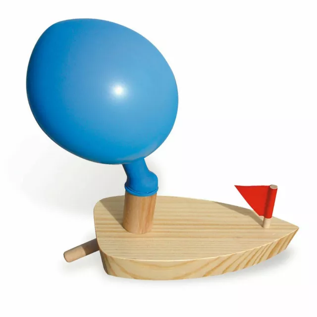 Bateau ballon Jouet bain écologique bois Jeu plage NEUF Balloon boat beach game