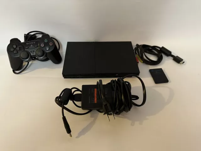 Sony Playstation 2 PS2 Slim SCPH-70011 Console Bundle Cords & Controller OEM All