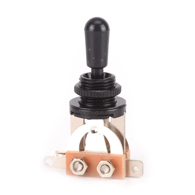 3 WAY SWITCH Electric Guitar Pickup Toggle Switch Selector With black