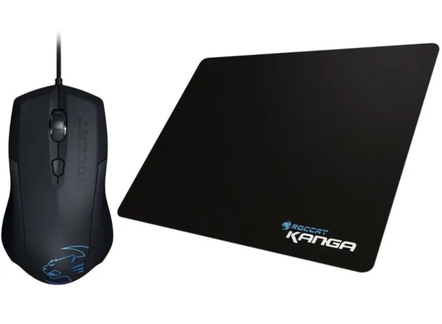 Roccat Jeu Jeux Paquet Lua Tri-Button Souris + Kanga Gamer Tapis de