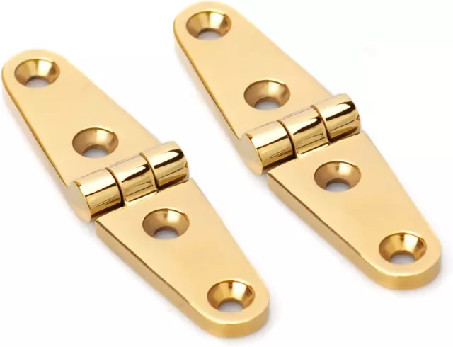 Brass Color Boat Strap Hinges 4" X 1" 316 Stainless Steel Hinge,Marine Heavy Dut