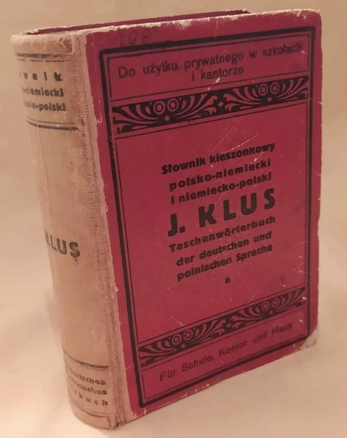 NOWY SLOWNIK KIESZONKOWY niemiecko polski polskoniemiecki (1929) EUR