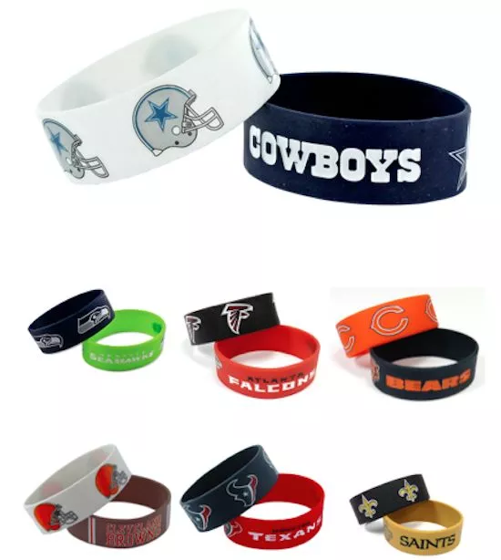 NFL Rubber Wristband Bracelets - Pick Your Team