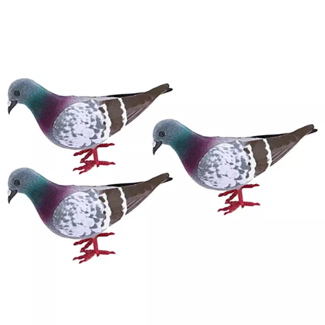 3 Pcs Mousse + Plume Décoration D'oiseaux Décorations Pour La Maison De Jardin