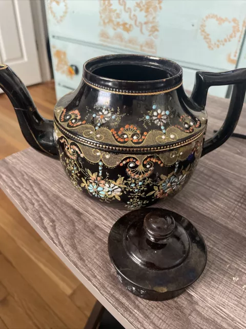 Beautiful English M&M Price Brothers Clay With Mosaic Print Multicolor Teapot