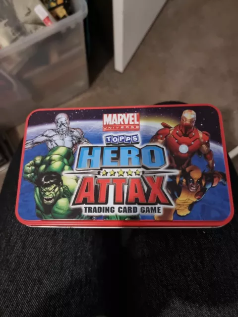 2011 Topps Marvel Universe Hero Attax Collectors Trading Card Card Tin Box