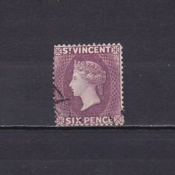 ST. VINCENT 1891, SG# 57, CV £25, 6d dull purple, QV, Used