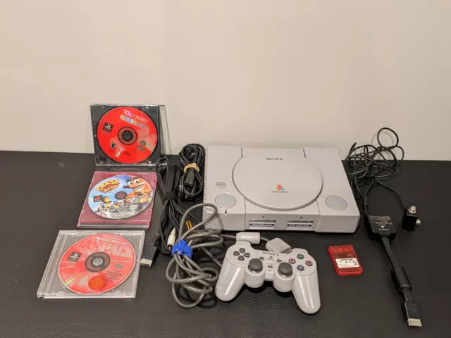 * Sony Playstation PS1 System Console SCPH-7501 w/ Games - Excellent