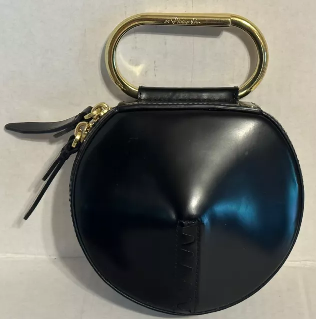 Exquisite 3.1 Phillip Lim Alix Leather Round Clutch Purse Handbag